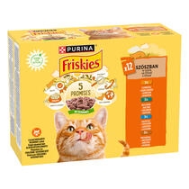 FRISKIES cat multipack kuře, kachna, losos, krůta