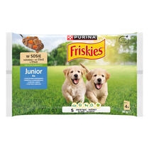 FRISKIES dog junior multipack s kuřetem a mrkví ve šťávě