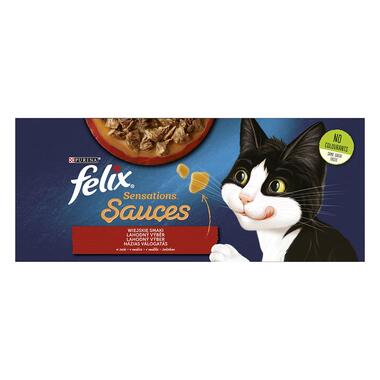 Felix Sensations Sauces multipack výběr s hovězím, jehněčím, krůtou a kachnou v lahodné omáčce 12x85 g