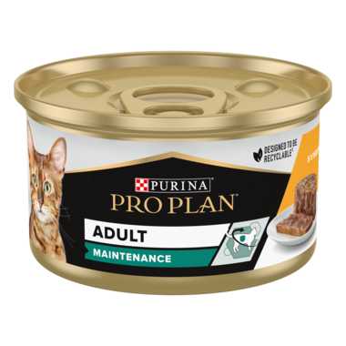 PURINA® PRO PLAN® CAT Adult Maintenance, konzerva s kuřecím v paštice