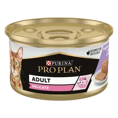 PURINA® PRO PLAN® DELICATE, paštika s vysokým obsahem krůty, konzerva