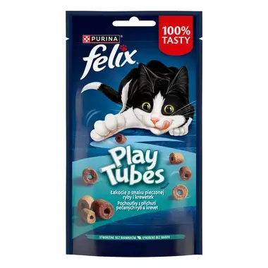 FELIX® Play Tubes s příchutí pečených ryb a krevet