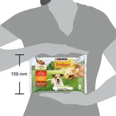 FRISKIES Adult multipack s hovězím, kuřetem a jehněčím v želé