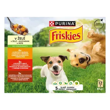 FRISKIES ADULT multipack hovězí/kuře/jehněčí v želé