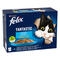 Felix Fantastic multipack s lososem, platýsem, tuňákem a treskou v želé 12x85 g